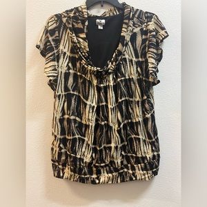 Worthington 3x snake type pattern blouse